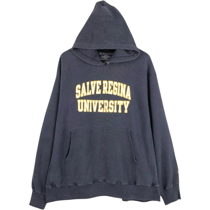 2000'S Champion Original Reverse Weave College Sweatshirt Pullover Hoodie, Men's Size XL (approx.) cotton navy blue type Vintage Second Hand