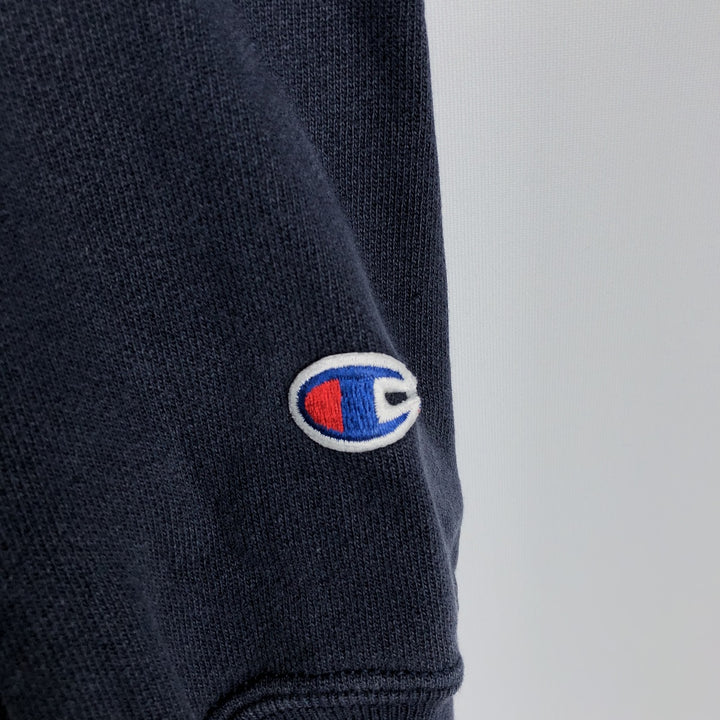 2000'S Champion Original Reverse Weave College Sweatshirt Pullover Hoodie, Men's Size XL (approx.) cotton navy blue type Vintage Second Hand