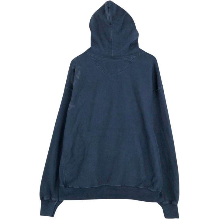 2000'S Champion Premium Reverse Weave Plain Blank Sweatshirt Hoodie (Men's XXL equivalent) unclear navy blue type Vintage Second Hand