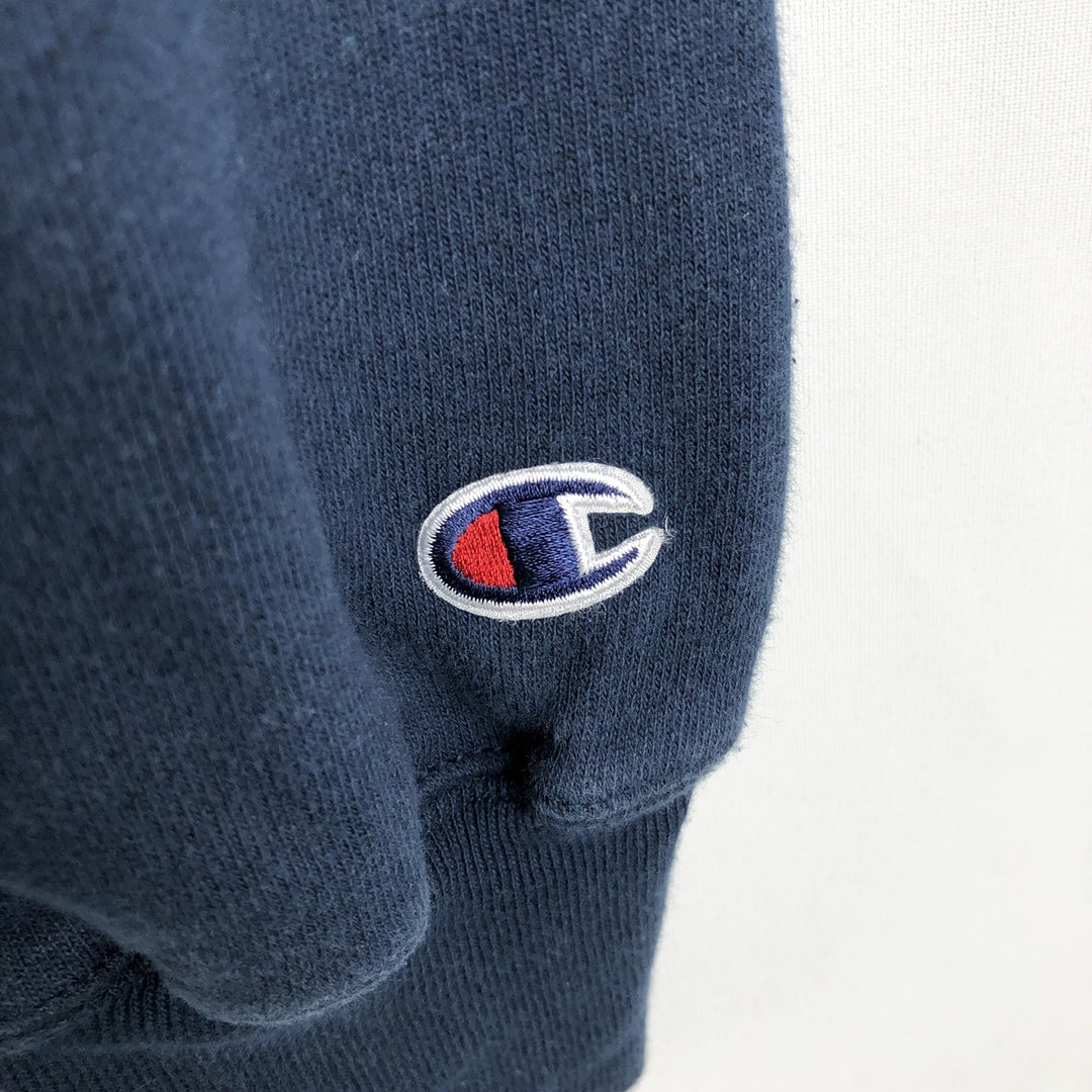 2000'S Champion Premium Reverse Weave Plain Blank Sweatshirt Hoodie (Men's XXL equivalent) unclear navy blue type Vintage Second Hand