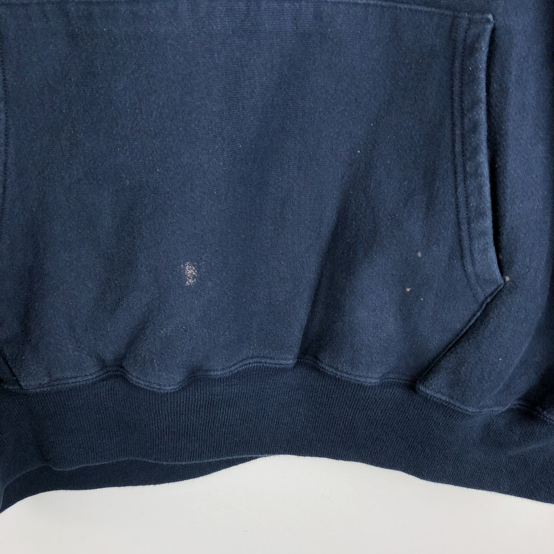 2000'S Champion Premium Reverse Weave Plain Blank Sweatshirt Hoodie (Men's XXL equivalent) unclear navy blue type Vintage Second Hand
