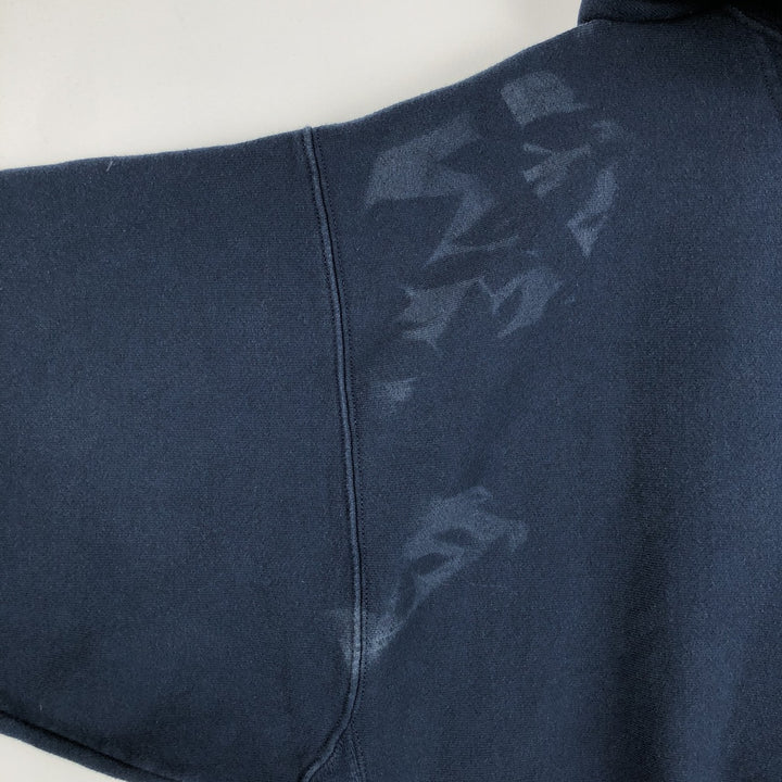 2000'S Champion Premium Reverse Weave Plain Blank Sweatshirt Hoodie (Men's XXL equivalent) unclear navy blue type Vintage Second Hand