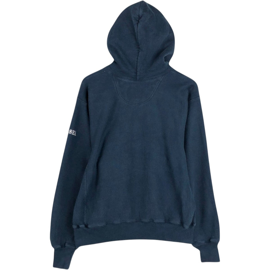 2000'S Champion PREMIUM REVERSE WEAVE Premium Reverse Weave Sweatshirt Pullover Hoodie, Men's Size M cotton navy blue type Vintage Second Hand