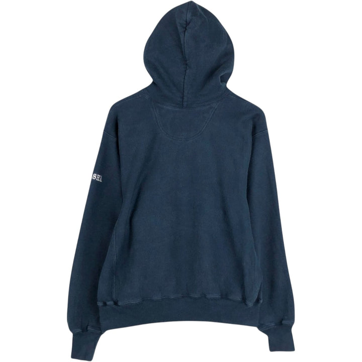 2000'S Champion PREMIUM REVERSE WEAVE Premium Reverse Weave Sweatshirt Pullover Hoodie, Men's Size M cotton navy blue type Vintage Second Hand