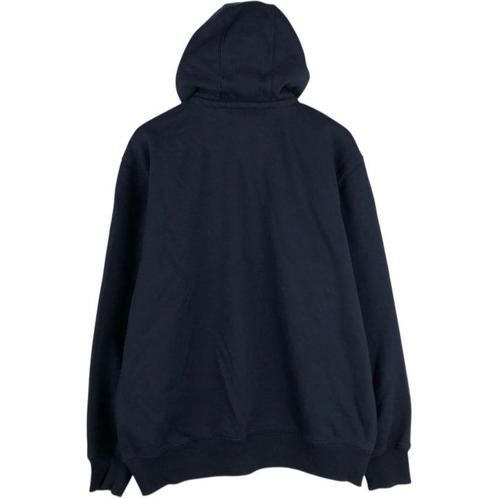 Carhartt Loose Fit Half-Zip Hoodie, Men's Size L cotton navy blue type Vintage Second Hand