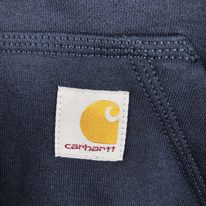 Carhartt Loose Fit Half-Zip Hoodie, Men's Size L cotton navy blue type Vintage Second Hand