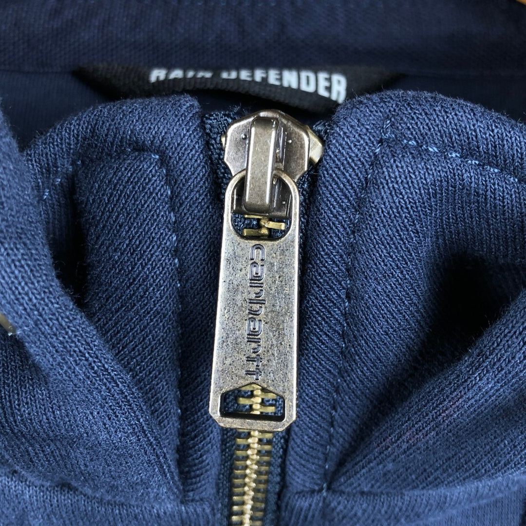 Carhartt Loose Fit Half-Zip Hoodie, Men's Size L cotton navy blue type Vintage Second Hand