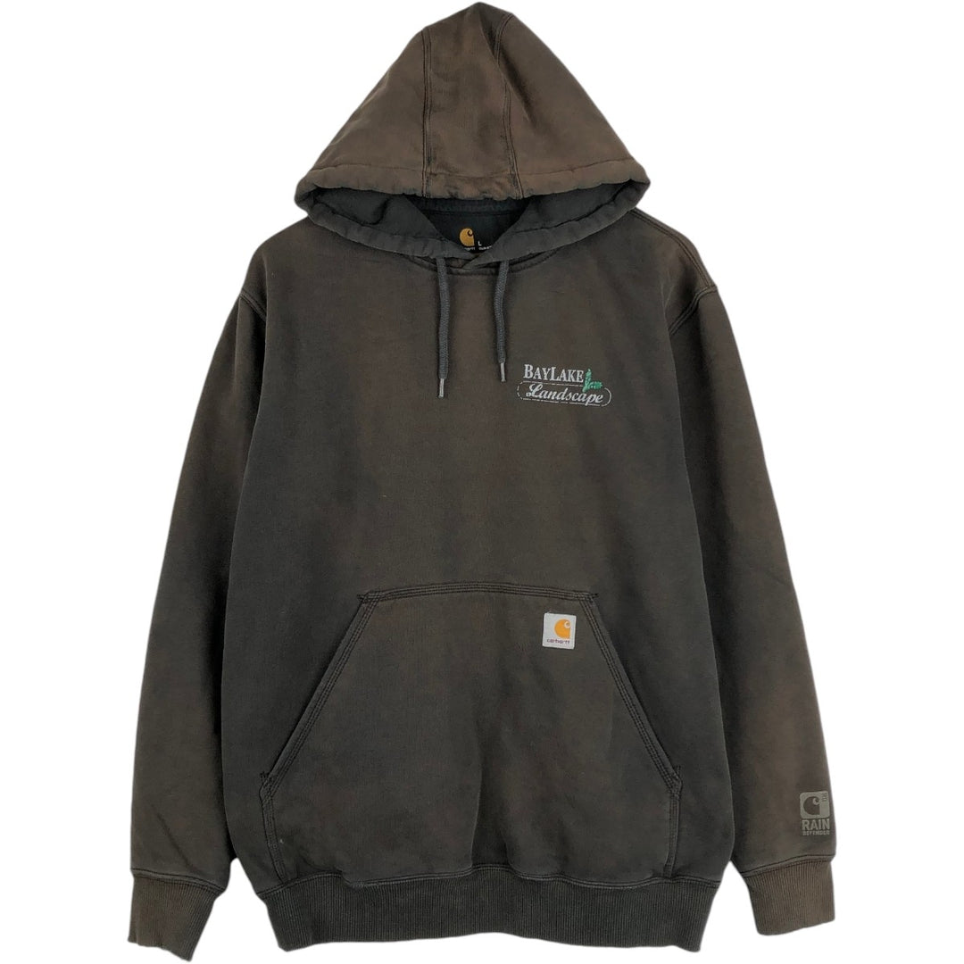 Carhartt ORIGINAL FIT sweatshirt pullover hoodie, men's size L cotton gray type Vintage Second Hand