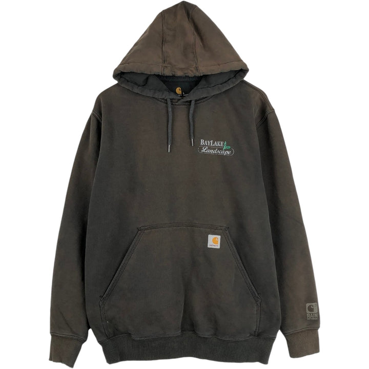 Carhartt ORIGINAL FIT sweatshirt pullover hoodie, men's size L cotton gray type Vintage Second Hand