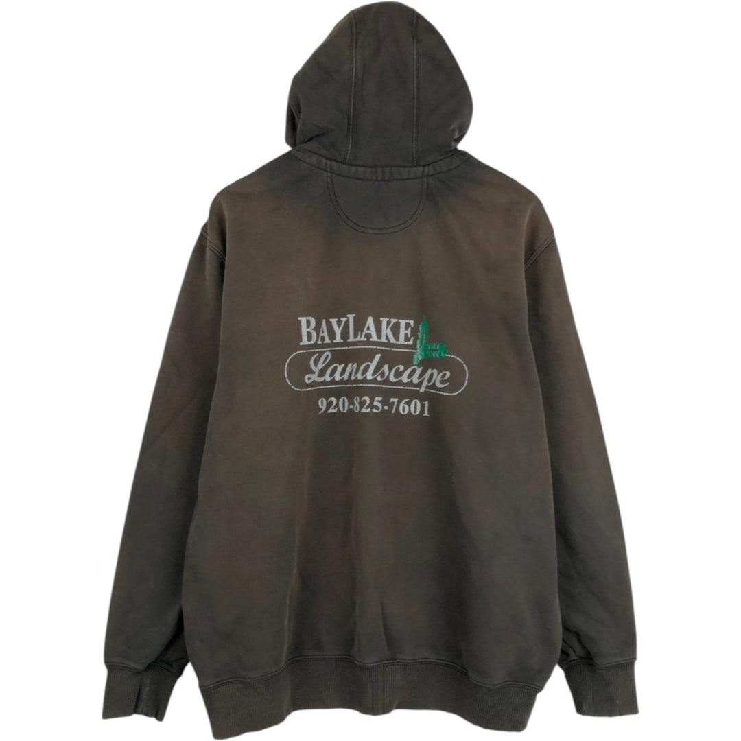 Carhartt ORIGINAL FIT sweatshirt pullover hoodie, men's size L cotton gray type Vintage Second Hand