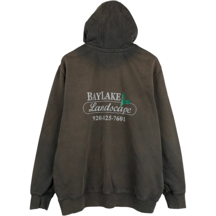 Carhartt ORIGINAL FIT sweatshirt pullover hoodie, men's size L cotton gray type Vintage Second Hand