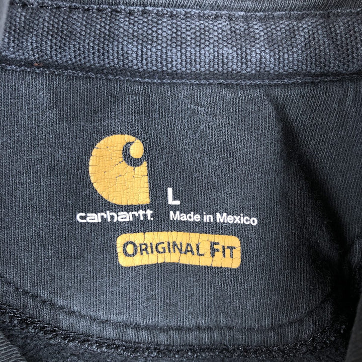 Carhartt ORIGINAL FIT sweatshirt pullover hoodie, men's size L cotton gray type Vintage Second Hand