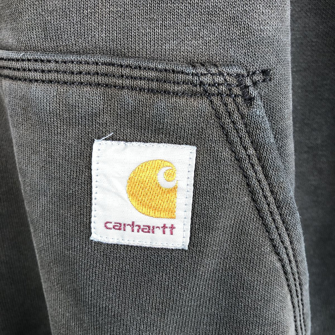 Carhartt ORIGINAL FIT sweatshirt pullover hoodie, men's size L cotton gray type Vintage Second Hand