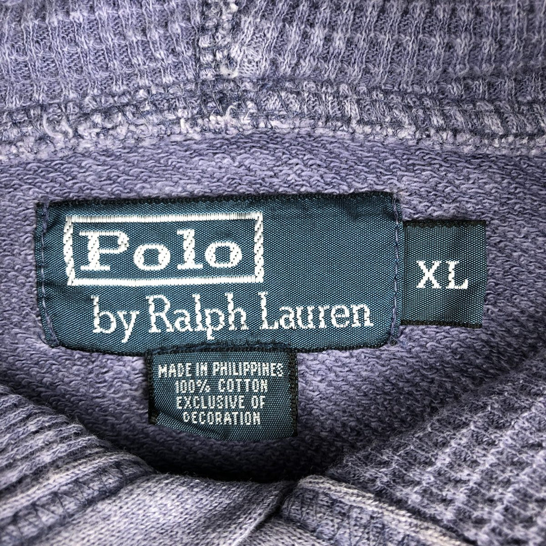 Ralph Lauren POLO by Ralph Lauren Sweatshirt Pullover Hoodie Men's XL cotton Purple type blue-purple Vintage Second Hand