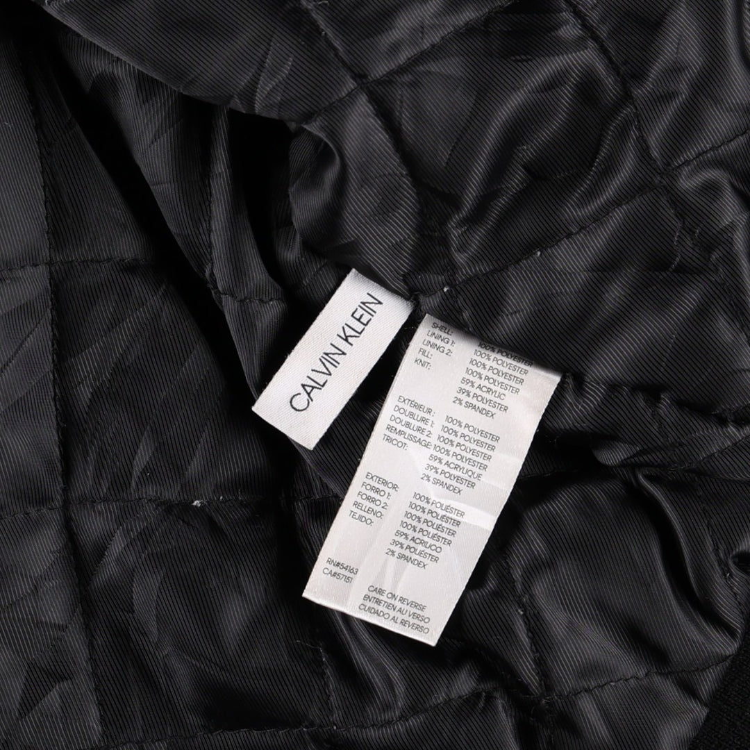Calvin Klein padded puffer jacket, men's size XL polyester black type Vintage Second Hand