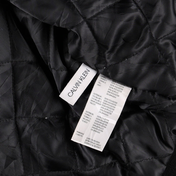 Calvin Klein padded puffer jacket, men's size XL polyester black type Vintage Second Hand
