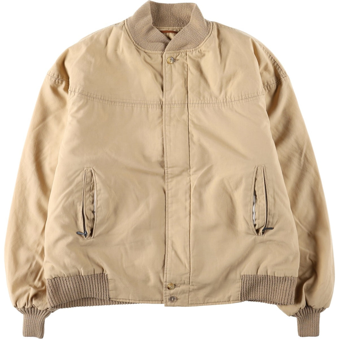 1980'S Catalina Varsity Padded Derby Jacket, Cup Shoulder Jacket, Made in USA, Men's Size L (Equivalent), Vintage unclear Beige type Vintage Second Hand
