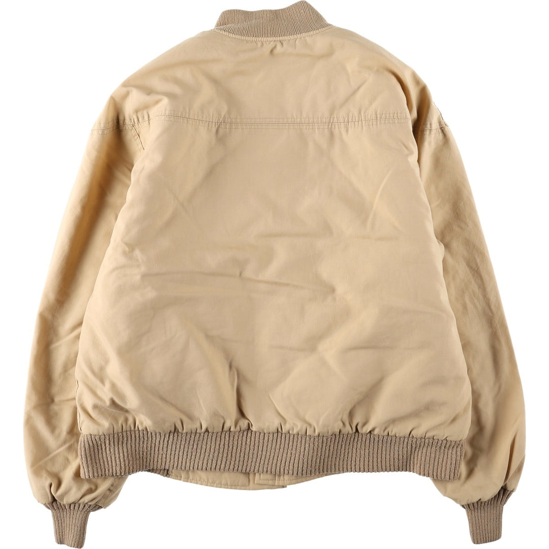 1980'S Catalina Varsity Padded Derby Jacket, Cup Shoulder Jacket, Made in USA, Men's Size L (Equivalent), Vintage unclear Beige type Vintage Second Hand