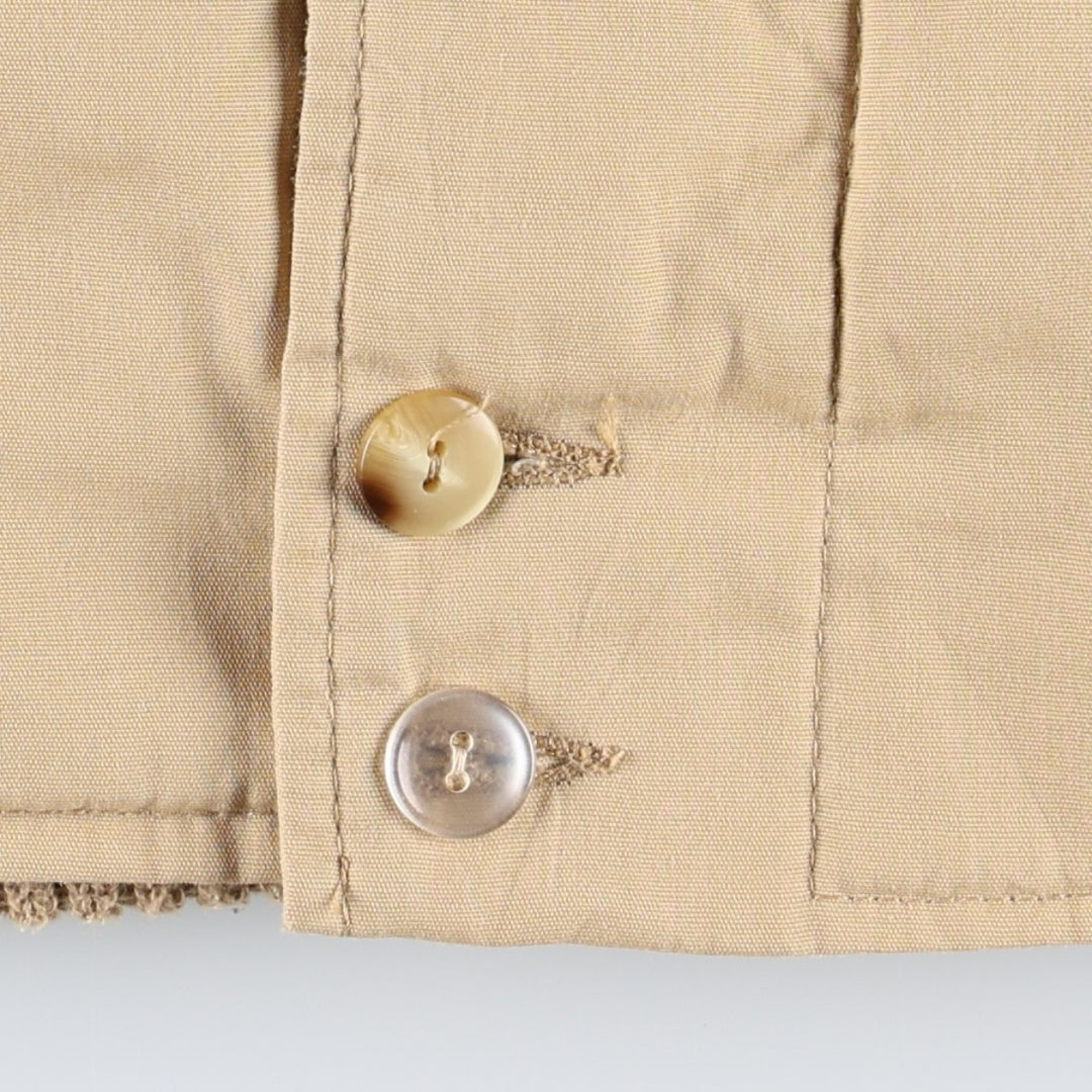 1980'S Catalina Varsity Padded Derby Jacket, Cup Shoulder Jacket, Made in USA, Men's Size L (Equivalent), Vintage unclear Beige type Vintage Second Hand