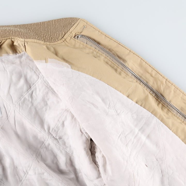 1980'S Catalina Varsity Padded Derby Jacket, Cup Shoulder Jacket, Made in USA, Men's Size L (Equivalent), Vintage unclear Beige type Vintage Second Hand
