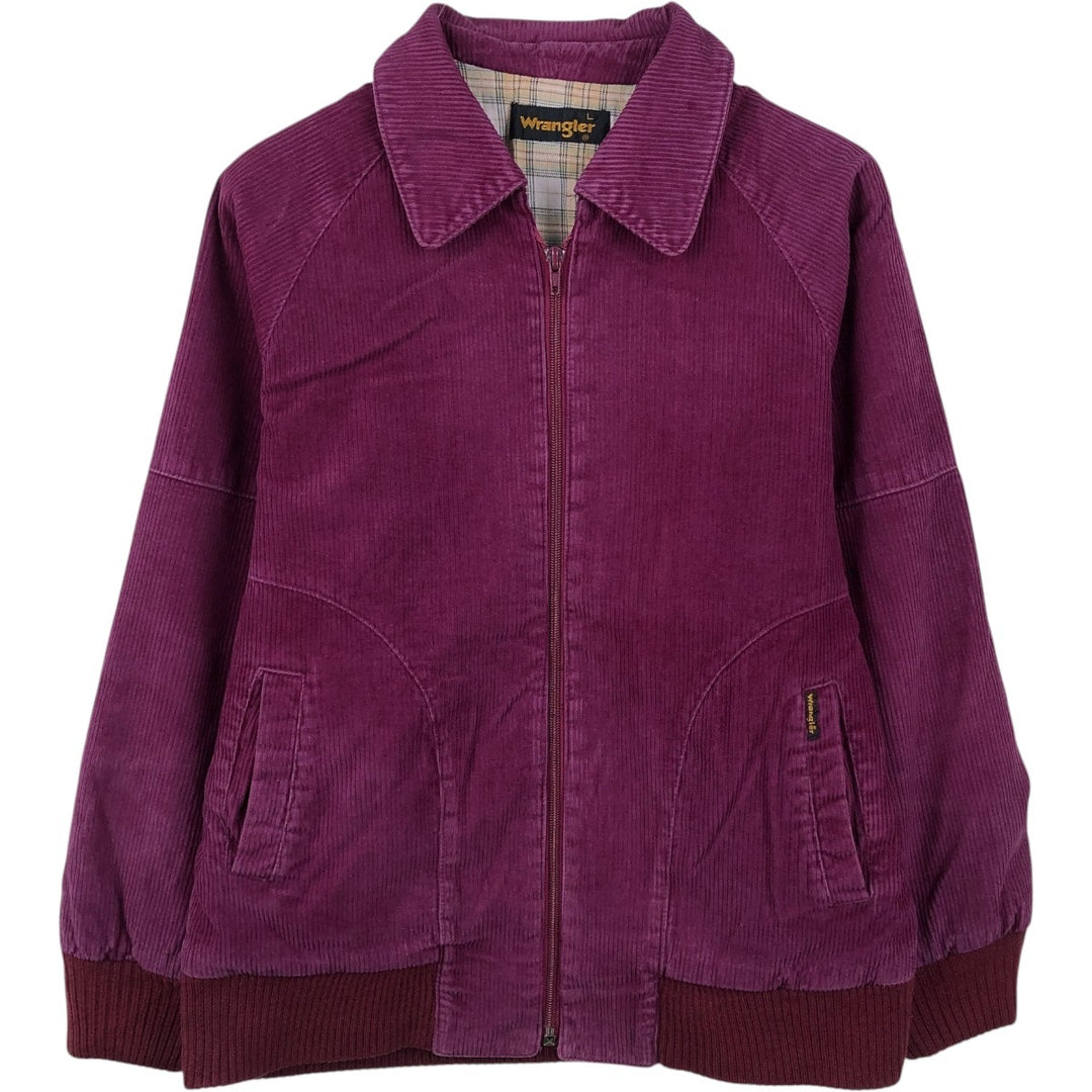 Wrangler corduroy jacket, women's size L (approx.) cotton purple type Vintage Second Hand