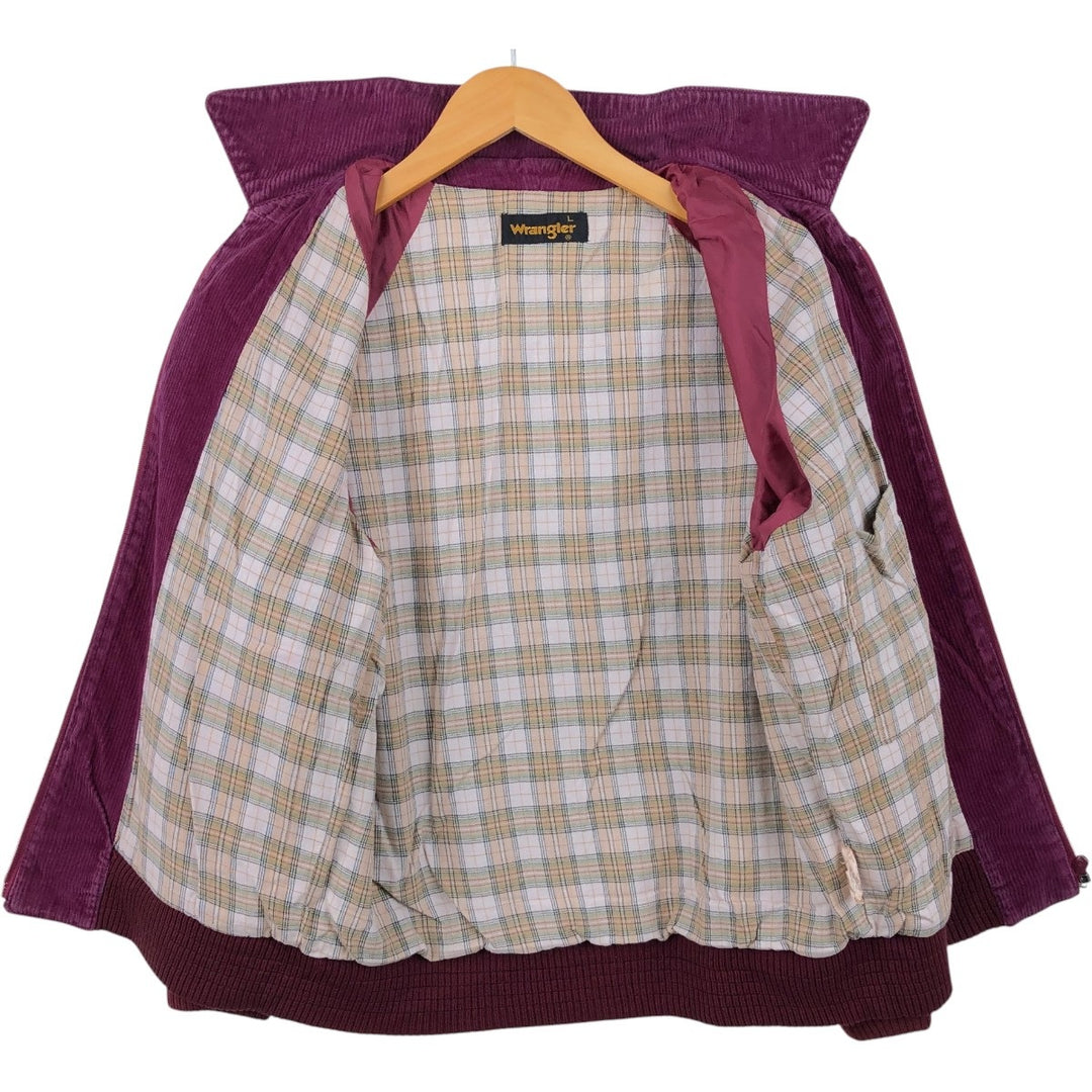 Wrangler corduroy jacket, women's size L (approx.) cotton purple type Vintage Second Hand