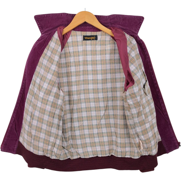 Wrangler corduroy jacket, women's size L (approx.) cotton purple type Vintage Second Hand