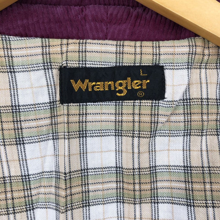Wrangler corduroy jacket, women's size L (approx.) cotton purple type Vintage Second Hand