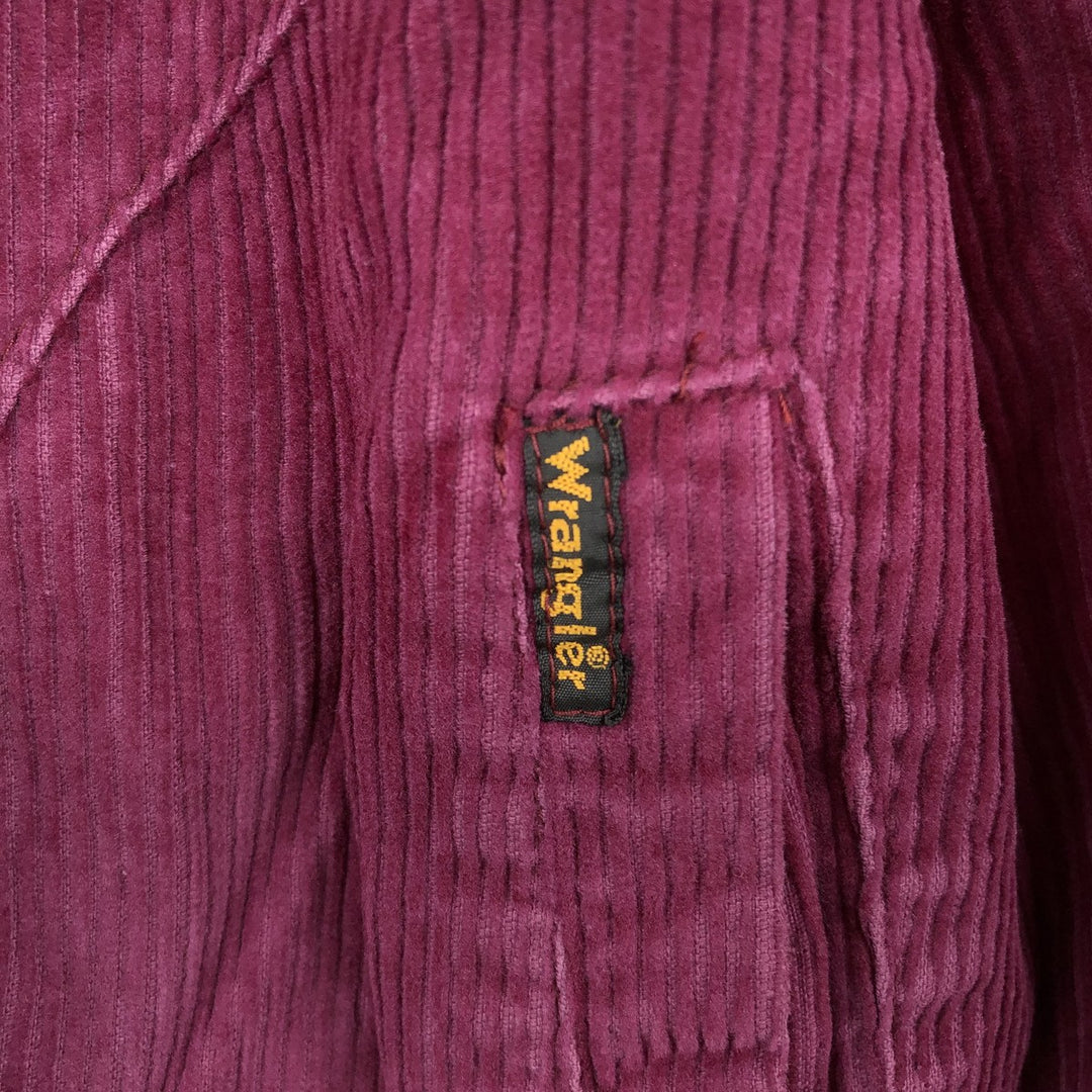 Wrangler corduroy jacket, women's size L (approx.) cotton purple type Vintage Second Hand