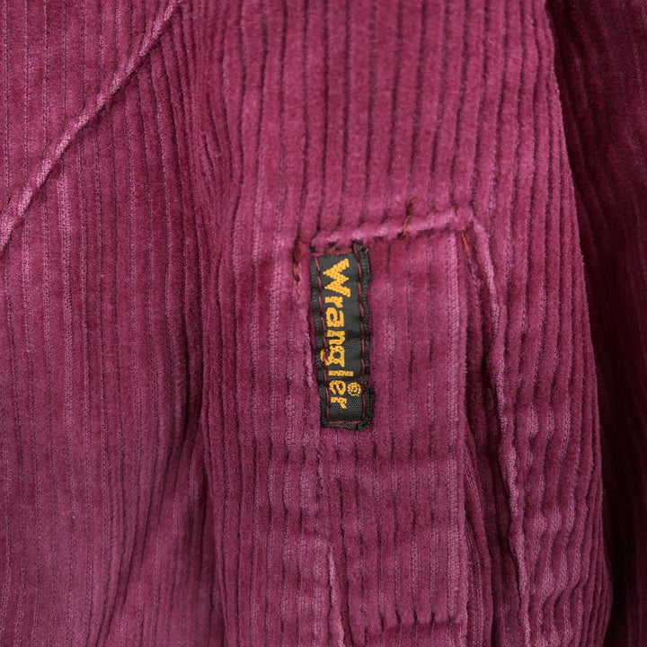 Wrangler corduroy jacket, women's size L (approx.) cotton purple type Vintage Second Hand
