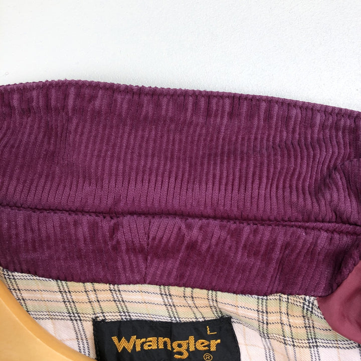 Wrangler corduroy jacket, women's size L (approx.) cotton purple type Vintage Second Hand