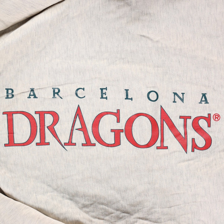 90'S Adidas Trefoil Logo Barcelona Dragons Padded Jacket Puffer Jacket Men's Size L (approx.) Vintage cotton red type Vintage Second Hand