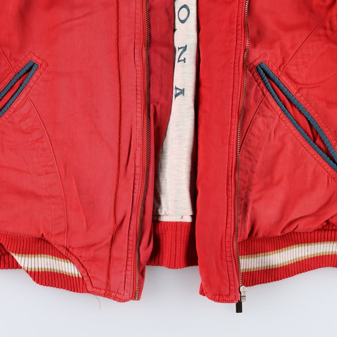 90'S Adidas Trefoil Logo Barcelona Dragons Padded Jacket Puffer Jacket Men's Size L (approx.) Vintage cotton red type Vintage Second Hand
