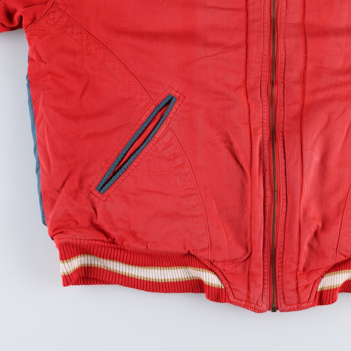 90'S Adidas Trefoil Logo Barcelona Dragons Padded Jacket Puffer Jacket Men's Size L (approx.) Vintage cotton red type Vintage Second Hand