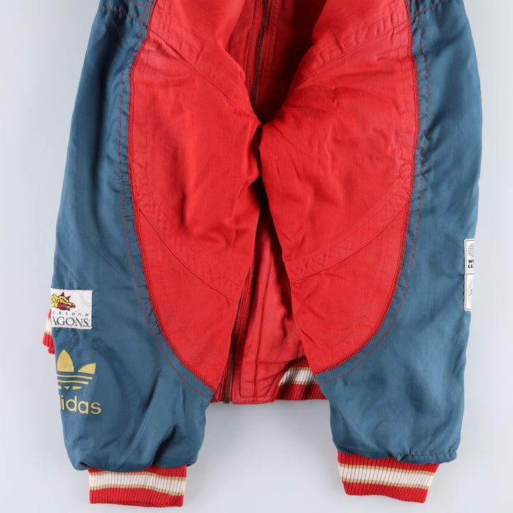 90'S Adidas Trefoil Logo Barcelona Dragons Padded Jacket Puffer Jacket Men's Size L (approx.) Vintage cotton red type Vintage Second Hand