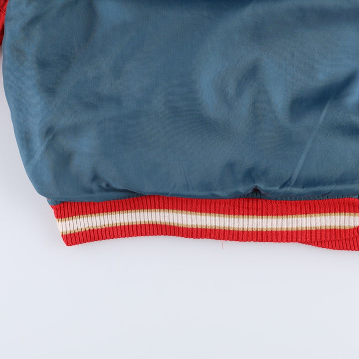 90'S Adidas Trefoil Logo Barcelona Dragons Padded Jacket Puffer Jacket Men's Size L (approx.) Vintage cotton red type Vintage Second Hand