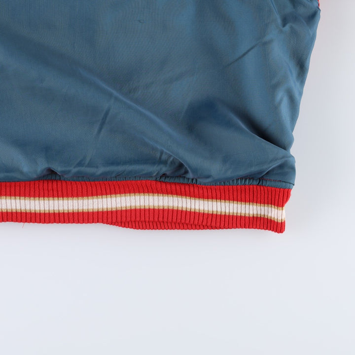 90'S Adidas Trefoil Logo Barcelona Dragons Padded Jacket Puffer Jacket Men's Size L (approx.) Vintage cotton red type Vintage Second Hand