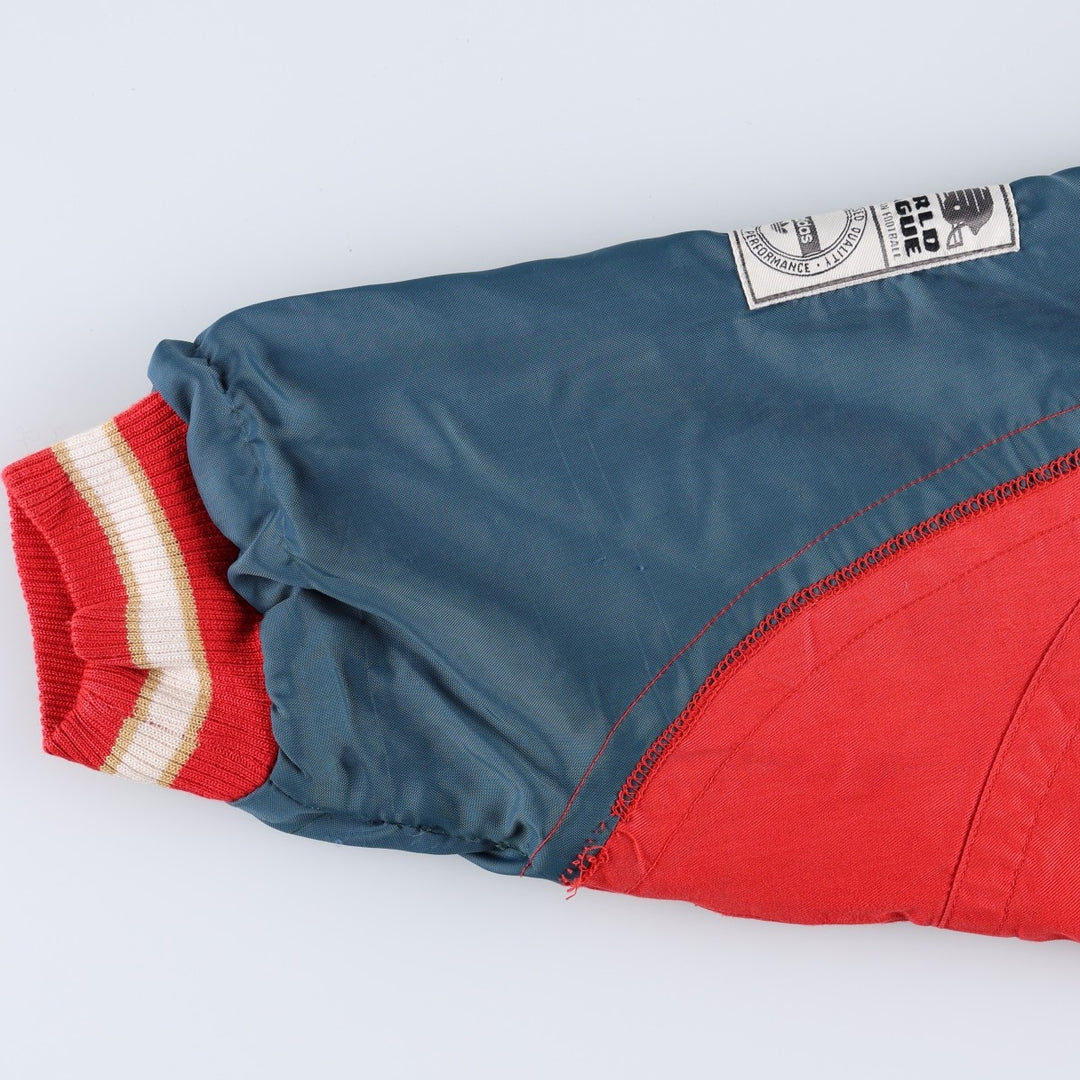 90'S Adidas Trefoil Logo Barcelona Dragons Padded Jacket Puffer Jacket Men's Size L (approx.) Vintage cotton red type Vintage Second Hand