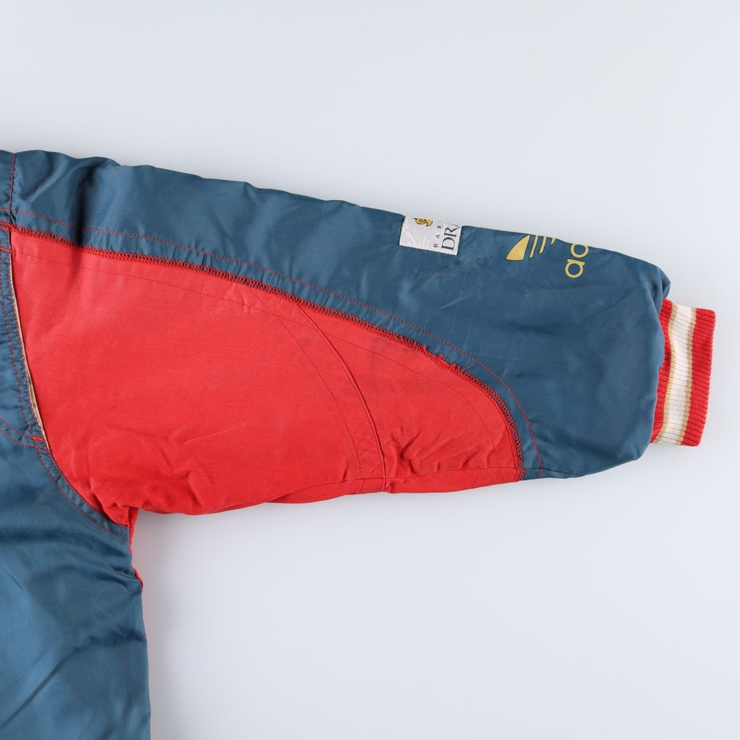 90'S Adidas Trefoil Logo Barcelona Dragons Padded Jacket Puffer Jacket Men's Size L (approx.) Vintage cotton red type Vintage Second Hand