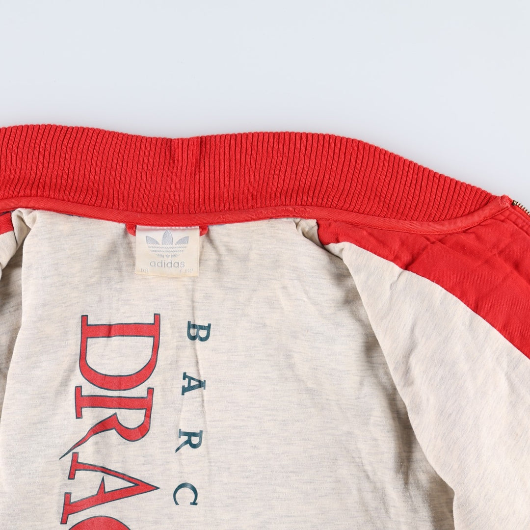 90'S Adidas Trefoil Logo Barcelona Dragons Padded Jacket Puffer Jacket Men's Size L (approx.) Vintage cotton red type Vintage Second Hand