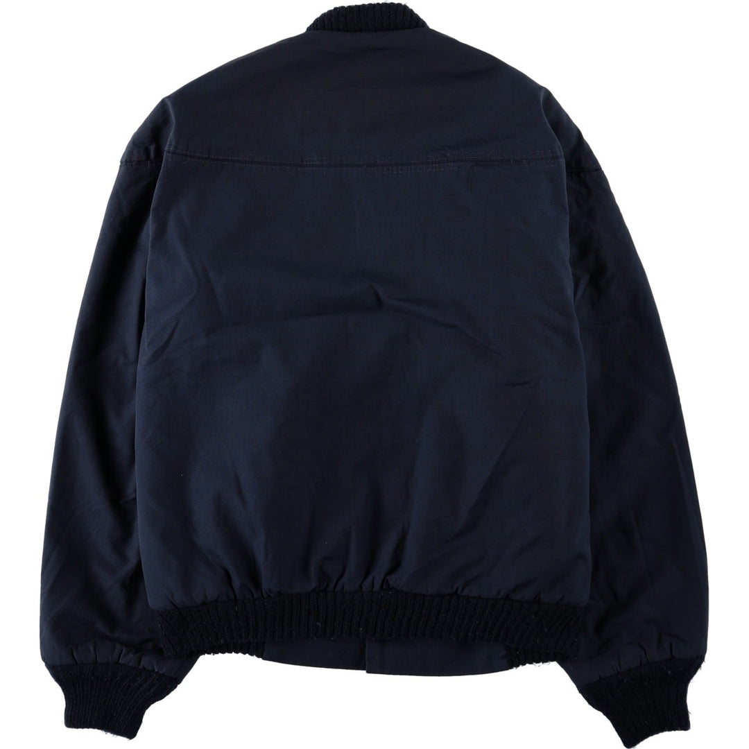 1960'S PETERS Padded Derby Jacket, Cup Shoulder Jacket, Made in USA, Men's Size S (approx.) polyester navy blue type Vintage Second Hand