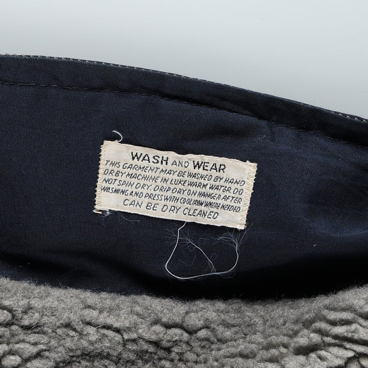 1960'S PETERS Padded Derby Jacket, Cup Shoulder Jacket, Made in USA, Men's Size S (approx.) polyester navy blue type Vintage Second Hand
