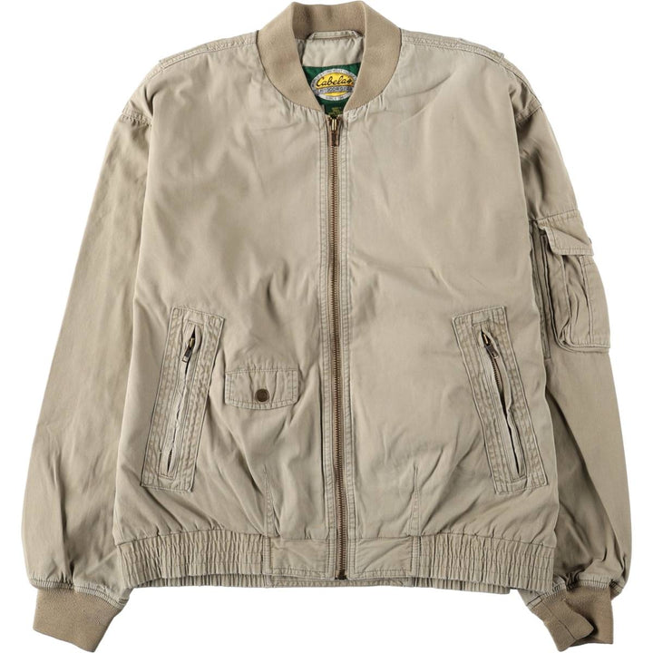 90s-00'S Cabelas cotton blouson, men's size M equivalent, vintage. cotton Khaki type beige Vintage Second Hand