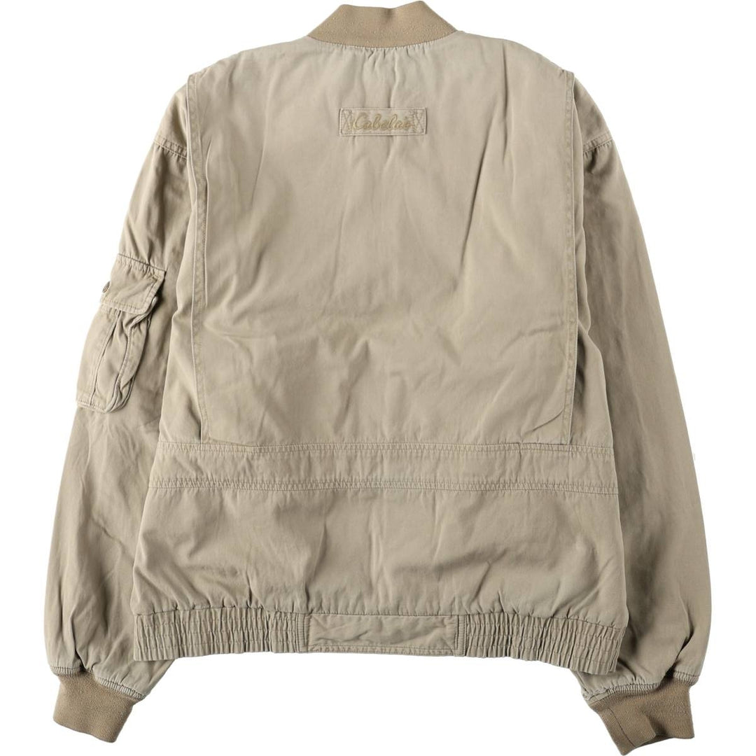 90s-00'S Cabelas cotton blouson, men's size M equivalent, vintage. cotton Khaki type beige Vintage Second Hand