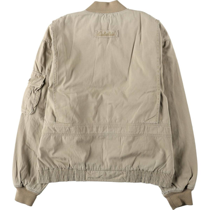 90s-00'S Cabelas cotton blouson, men's size M equivalent, vintage. cotton Khaki type beige Vintage Second Hand