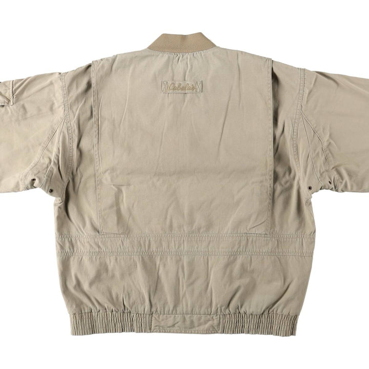90s-00'S Cabelas cotton blouson, men's size M equivalent, vintage. cotton Khaki type beige Vintage Second Hand