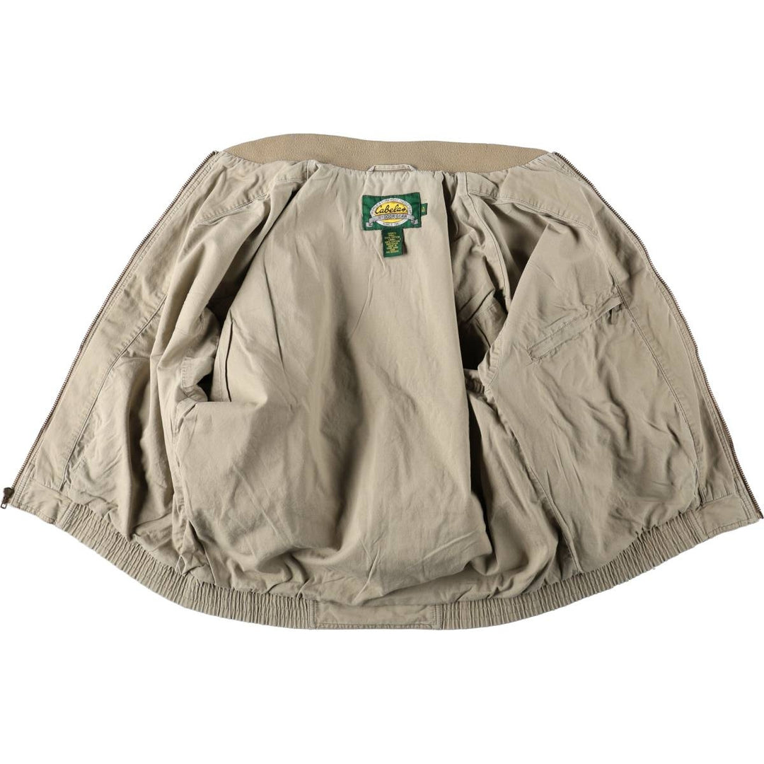 90s-00'S Cabelas cotton blouson, men's size M equivalent, vintage. cotton Khaki type beige Vintage Second Hand