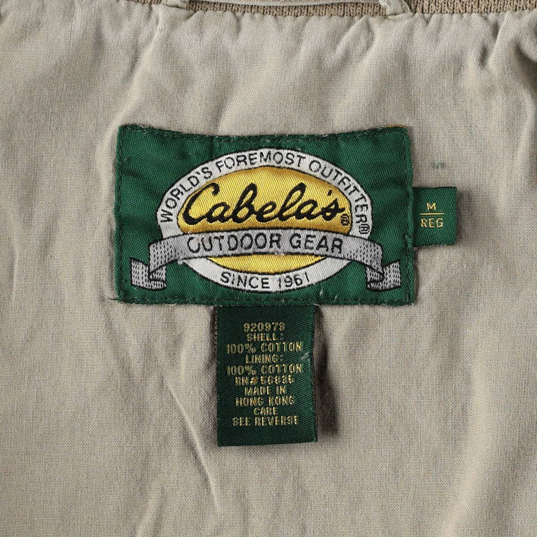 90s-00'S Cabelas cotton blouson, men's size M equivalent, vintage. cotton Khaki type beige Vintage Second Hand