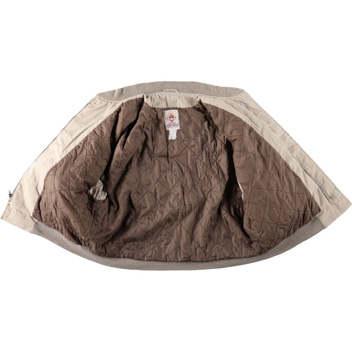 70s-80'S Fashioned Sportswear Derby Jacket, Cup Shoulder Jacket, Men's XL equivalent, Vintage unclear Beige type Vintage Second Hand