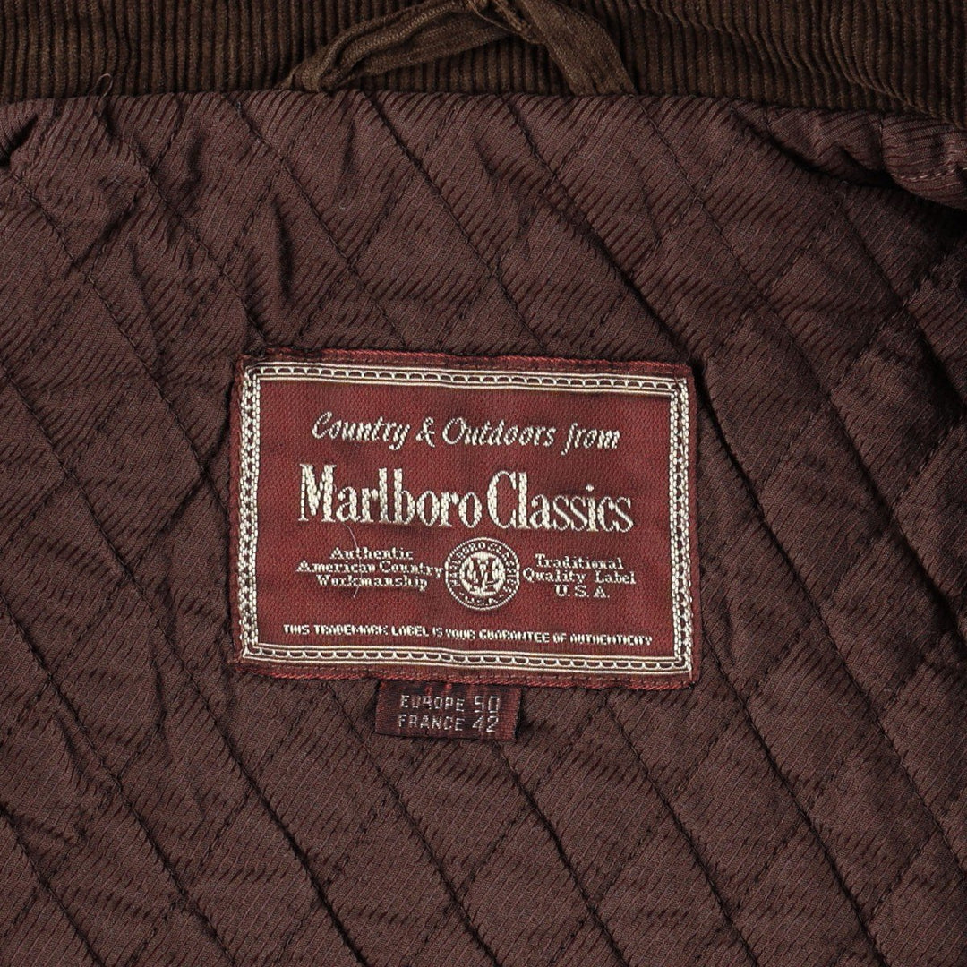 1990'S Marlboro Classics padded corduroy jacket, made in Italy, men's size M equivalent, vintage. cotton brown type Vintage Second Hand